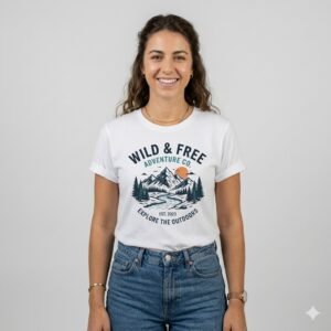 Home printed tshirt white color